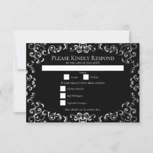 Convite Casamento Gótico Negra