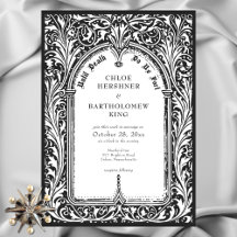 Casamento Gótico Preto Branco Medieval Até a Morte