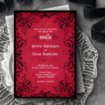 Casamento Gótico Vermelho Preto