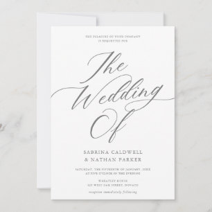 Convite Casamento Graceful Modern Script