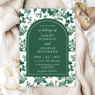Convite Casamento Green Antique Chinoiserie