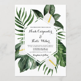 Convite Casamento Greenery Anthurium