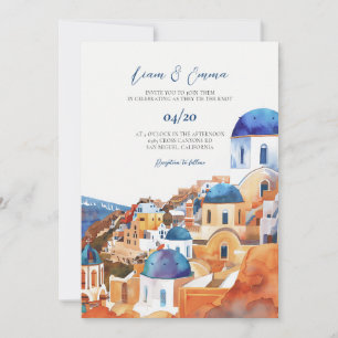 Convite Casamento Grego em Santorini Grécia