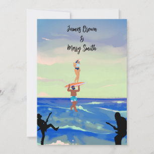 Convite Casamento Harmonioso da Melodia do Amor Oceano Ser