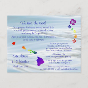 Convite Casamento Havaiano