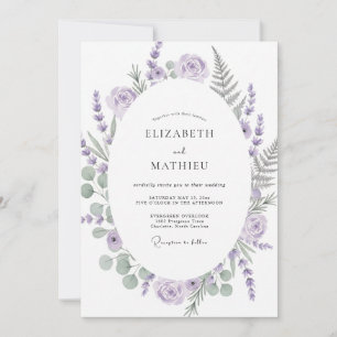 Convite Casamento Herbal Macio Lavanda