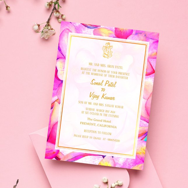 Convite Casamento Hindu de Ganesha (Criador carregado)