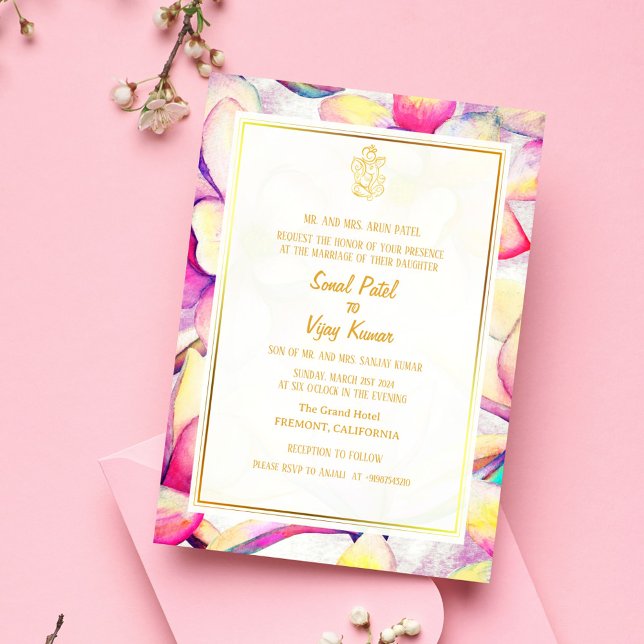 Convite Casamento Hindu de Ganesha (Criador carregado)