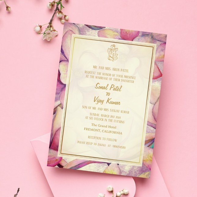 Convite Casamento Hindu de Ganesha (Criador carregado)