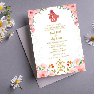 Convite Casamento Hindu de Ganesha