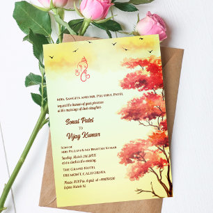 Convite Casamento Hindu de Ganesha