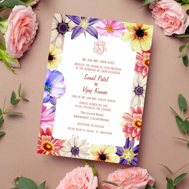 Convite Casamento Hindu Indiano Ganesha (Criador carregado)