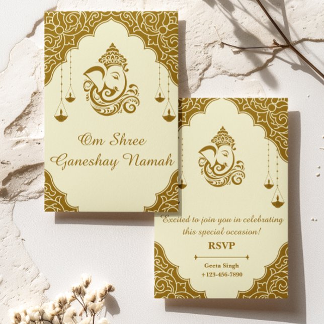 Convite Casamento Hindu Tradicional Indiano (Criador carregado)