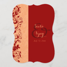 Convite Casamento Hindu vermelho