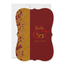 Casamento hindu vermelho e dourado