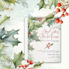 Convite Casamento | Holly de inverno e Berries