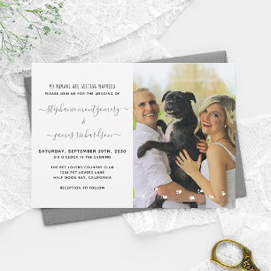 Convite Casamento Humano Foto Personalizada de Pet Casamen