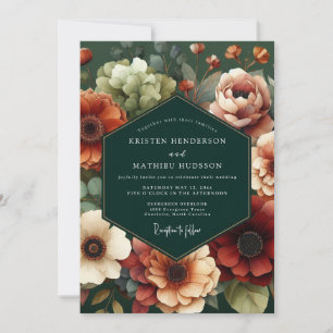 Convite Casamento Hunter Outono Flora