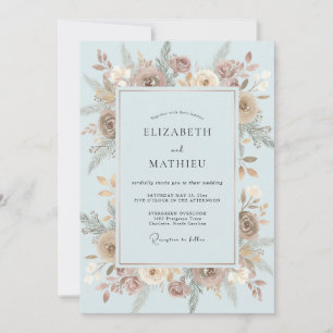Convite Casamento Ice Taupe Bloom