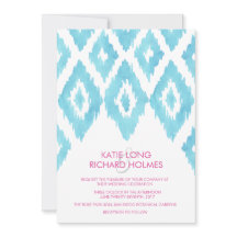 Casamento Ikat Azul Turquesa