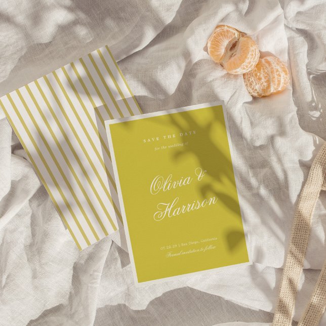 Convite Casamento Ilha Citrus Old Money Save the Date (Criador carregado)