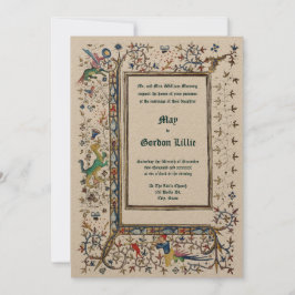 Convite Casamento Iluminado da Medieval 1415