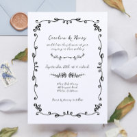 Casamento Ilustrado Branca E Manuscrito