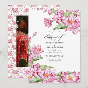 Convite Casamento Indiano Flor de Lótus
