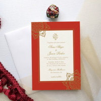 Casamento Indiano Ganesh Red & Dourado Mandala