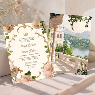 Convite Casamento Indiano Palácio do Lago Real de Rajastha