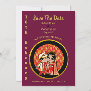 Convite Casamento Indiano Salve o Bando da Noiva