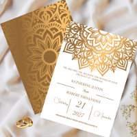 Casamento índio de Mandala de Bronze Branco Tradic