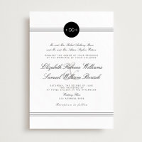 Casamento Infinito do Monograma Branco Negro Elega