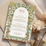 Convite Casamento INFO Vintage Art Nouveau Mucha<br><div class="desc">Cartão INFO de Casamento vintage Art Nouveau de Alphonse Mucha num design floral, romântico e caprichoso. Os florescimentos vitorianos complementam os tipos clássicos de arte deco fonts. Introduza as suas informações personalizadas e está concluído. Se você quiser alterar a design, clique no botão azul "Personalizar". Muito obrigado por considerar a...</div>
