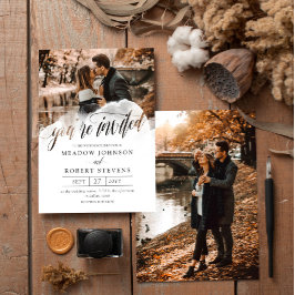 Convite Casamento Informal de Imagem do Gossamer Overlay