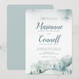 Convite Casamento Informal de Script do Winter Mystère III