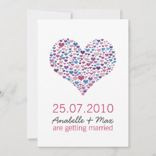 Convite Casamento Informal Doce Coração
