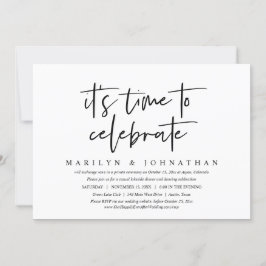 Convite Casamento Informal, É hora de celebrar