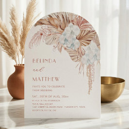 Convite Casamento Informal Flores Aquarela Boho