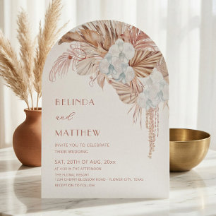 Convite Casamento Informal Flores Aquarela Boho