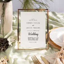 Convite Casamento Informal Simples Minimalista