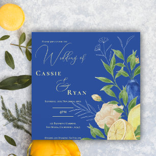 Convite Casamento Inspirado na Tuscana-d'Água-Mediterrâneo