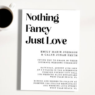 Convite Casamento íntimo de tribunal de tipo editorial mod