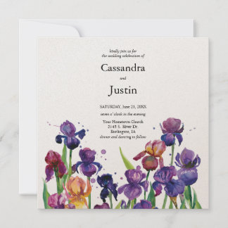 Convite Casamento Íris Aquarela