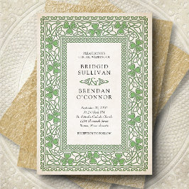 Convite Casamento Irlandês do Dia de São Patrício