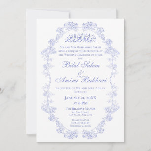 Convite Casamento Islâmico Elegante Vintage