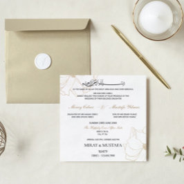 Convite Casamento Islâmico Islâmico do Elegante Moderno Bi