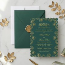 Casamento Islâmico Muçulmano Floral em Dourado e T