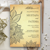 Casamento Islâmico Vintage Mehendi Henna