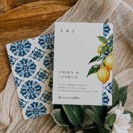 Convite Casamento Italiano Lemon Citrus Positano